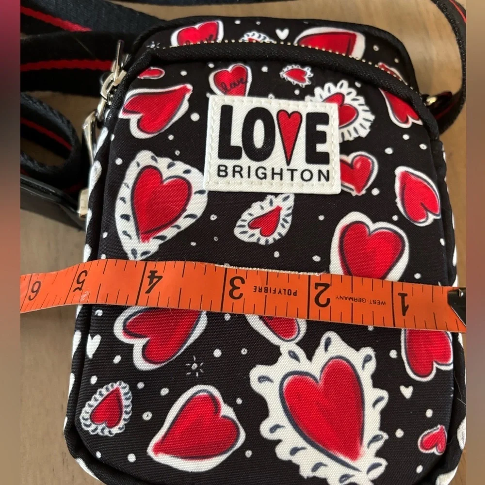 Brighton Love Heart A Flutter  Bag with Red and White Accents
